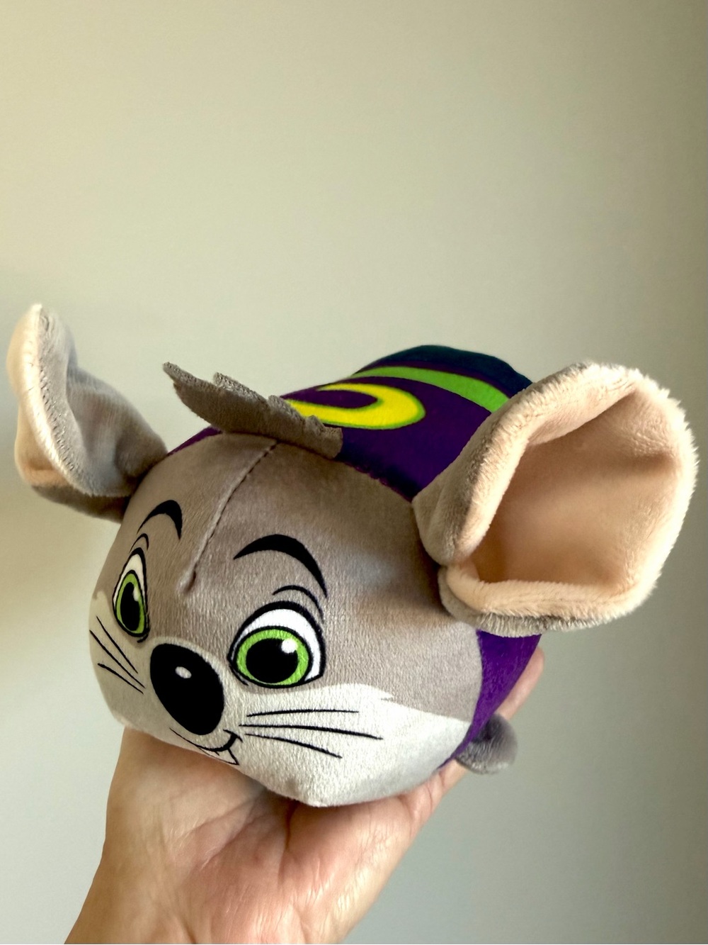 Chuck E Cheese Mouse 7” Stackable Tsum Tsum Style Stuffed Plush Mascot Prize Toy - Picture 4 of 12